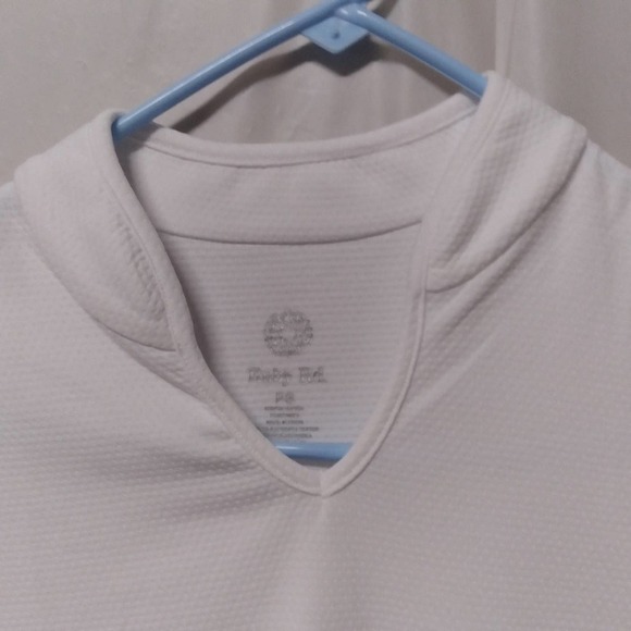 🎈4 FOR $20 RUBY Rd Petite Short Sleeve Top Shirt White V-Neck Ruched Size PS - Picture 3 of 8